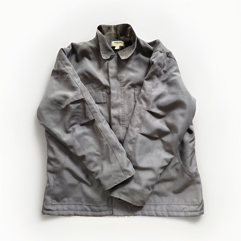 Vintage DUKE Haband Men’s Gray Full Zip Lined Chore‎ Jacket Regular Fit XL